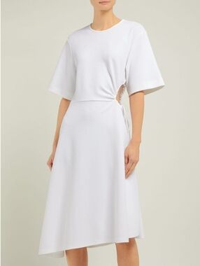See By Chloé Gathered Cut-out Crepe Midi dress.